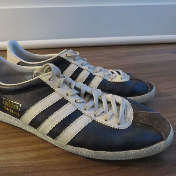 ADIDAS Gazelle OG Legend Ink & Running White Sneakers Shoes Retro Men's US 8.5 - Picture 9 of 15
